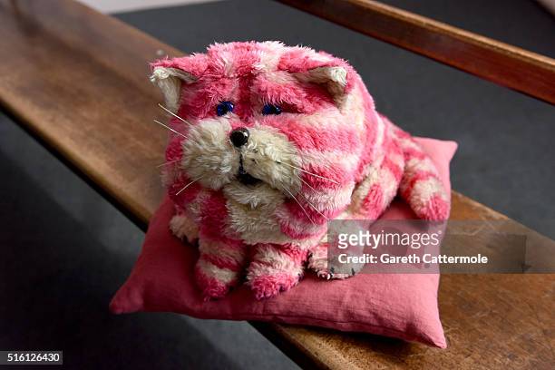General view of the original Bagpuss during a photocall for the Bagpuss And The Clangers Retrospective Of Smallfilms at the V&A Museum Of Childhood...