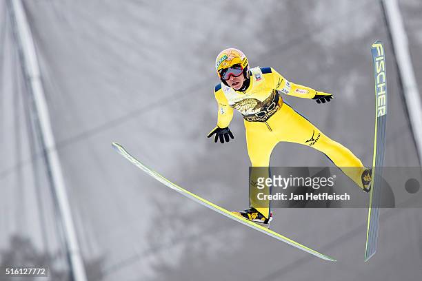 Noriaki Kasai of Japan competes during day 1 of the FIS Ski Jumping World Cup at Planica on March 17, 2016 in Planica, Slovenia. It's Noriaki Kasai's...