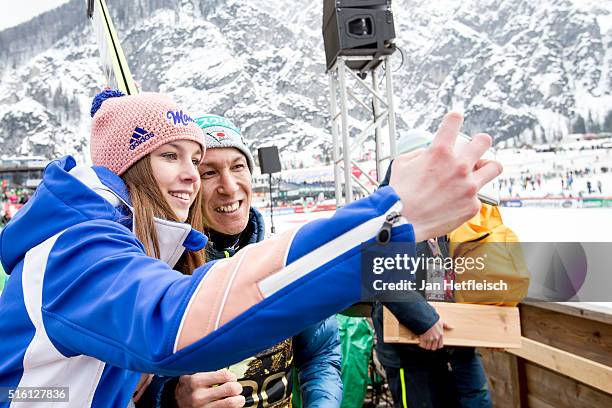 Noriaki Kasai of Japan poses for a picture during day 1 of the FIS Ski Jumping World Cup at Planica on March 17, 2016 in Planica, Slovenia. It's...