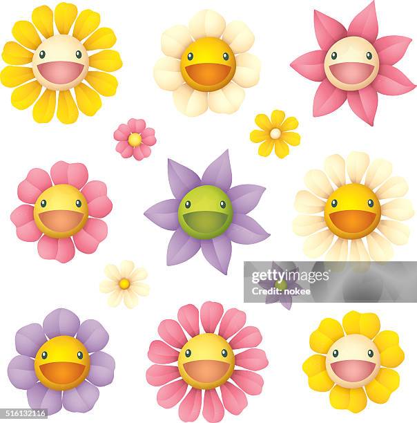 Colorful Smiley Face Flower 118 Flower Smiley Face Stock Photos, High-Res Pictures, and Images ...