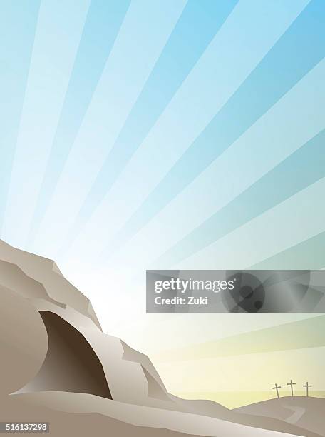 he is risen - resurrection stock illustrations