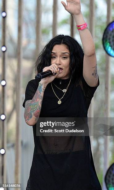 Singer Kehlani performs onstage during the mtvU Woodie Festival on March 16, 2016 in Austin, Texas.