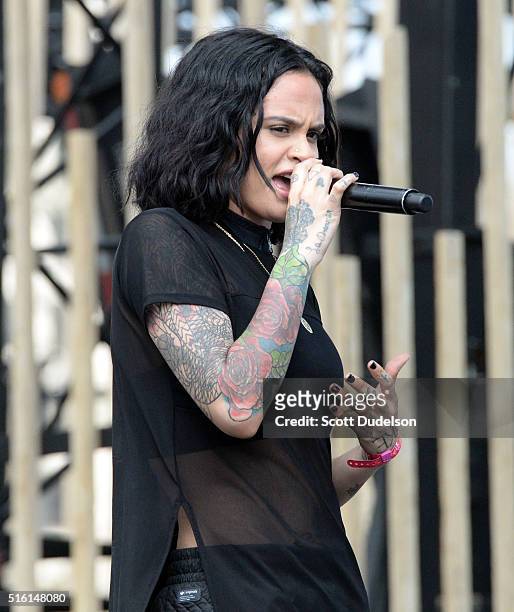 Singer Kehlani performs onstage during the mtvU Woodie Festival on March 16, 2016 in Austin, Texas.