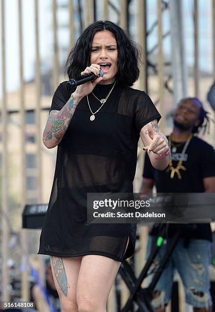 Singer Kehlani performs onstage during the mtvU Woodie Festival on March 16, 2016 in Austin, Texas.