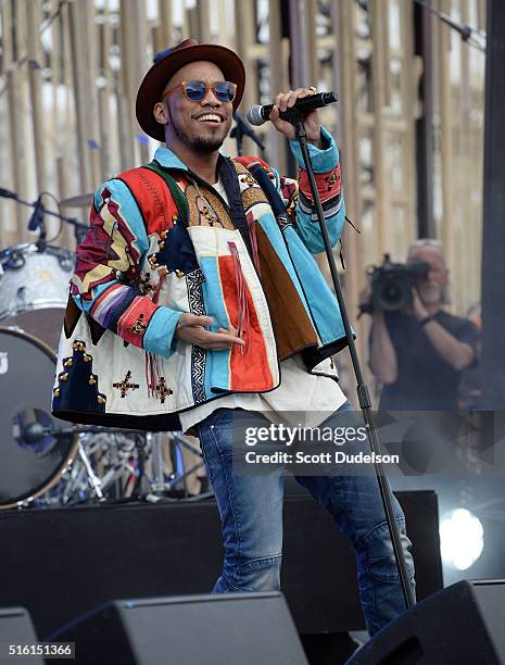 Musician anderson .paak performs onstage during the mtvU Woodie Festival on March 16, 2016 in Austin, Texas.