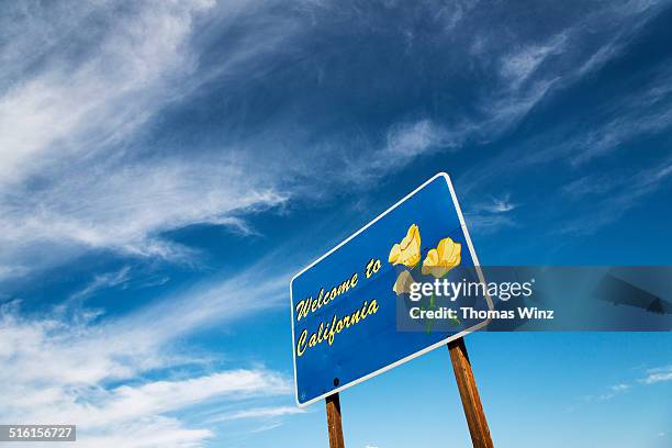 welcome to california - welcome sign ストックフォトと画像