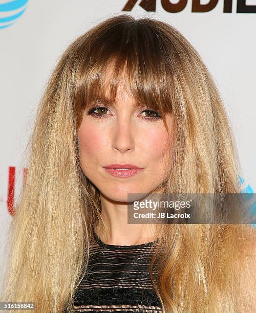Actress Sarah Carter attends the premiere of DirecTV's 'Rogue' on March 16, 2016 in West Hollywood, California.