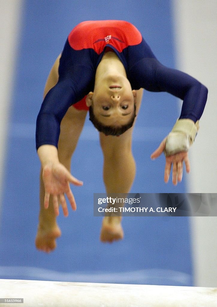 Jamie Rentschler Jamie Dantzscher of the United States performs on the vault during ...