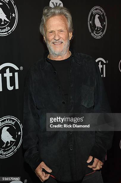 Kris Kristofferson attends The Life & Songs of Kris Kristofferson produced by Blackbird Presents at Bridgestone Arena on March 16, 2016 in Nashville,...