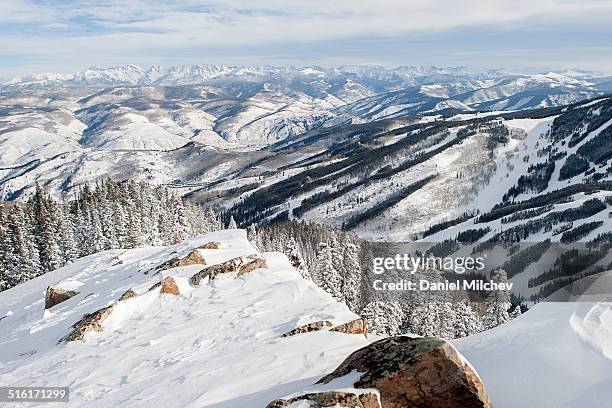 view of beaver creek colorado. - colorado landscape stock pictures, royalty-free photos & images