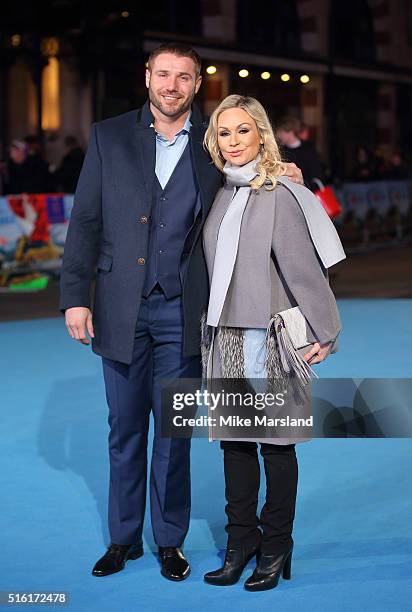 Ben Cohen and Kristina Rihanoff arrive for the European premiere of 'Eddie The Eagle' at Odeon Leicester Square on March 17, 2016 in London, England.