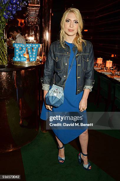 Camille Seydoux attends a dinner hosted by Roger Vivier to celebrate the Prismick Denim collection by Camille Seydoux at Casa Cruz on March 17, 2016...