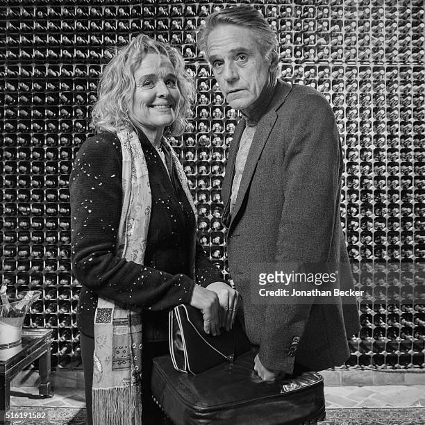 Actress Sinead Cusack and actor Jeremy Irons are photographed at the Charles Finch and Chanel's Pre-BAFTA on February 7, 2015 in London, England....