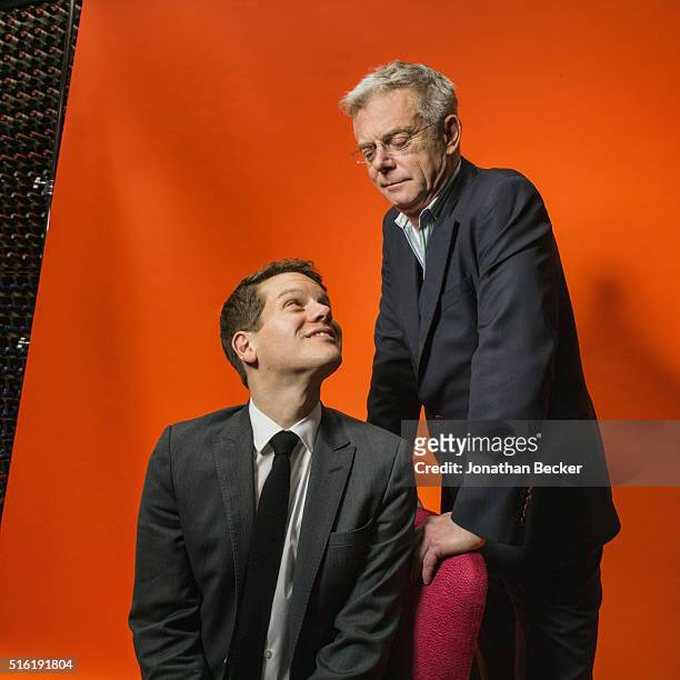 Actor Jeremy Irvine and director Stephen Daldry are photographed at the Charles Finch and Chanel's Pre-BAFTA on February 7, 2015 in London, England....
