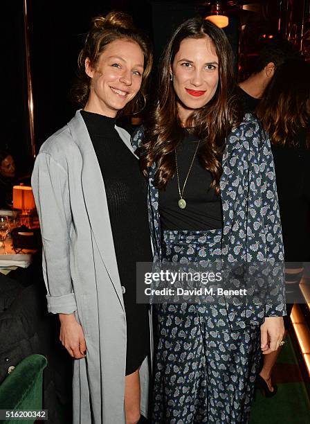 Tatjana Pesko and Tatiana Casiraghi attend a dinner hosted by Roger Vivier to celebrate the Prismick Denim collection by Camille Seydoux at Casa Cruz...