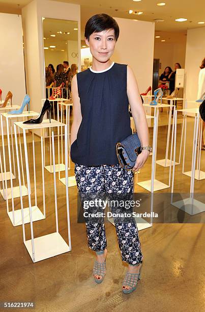 Creative Director, Jimmy Choo, Sandra Choi attends Saks Fifth Avenue's Celebration of Jimmy Choo's 20th Anniversary and Memento Collection by...