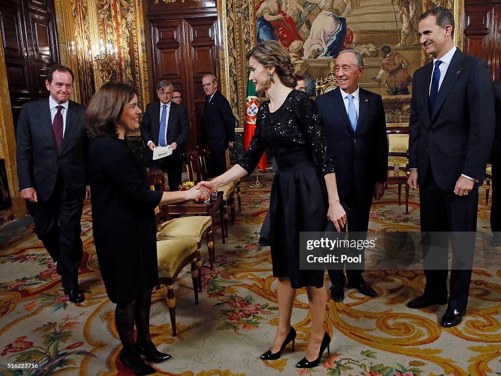 Spanish Royals Receives Portugal President