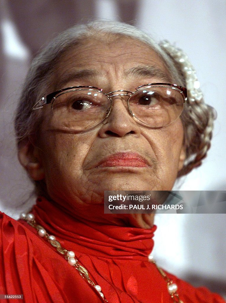 Civil rights heroine Rosa Parks attends the openin