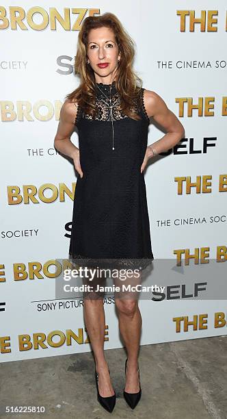 Actor Alysia Reiner attends a screening of Sony Pictures Classics' "The Bronze" hosted by Cinema Society & SELF at Metrograph on March 17, 2016 in...