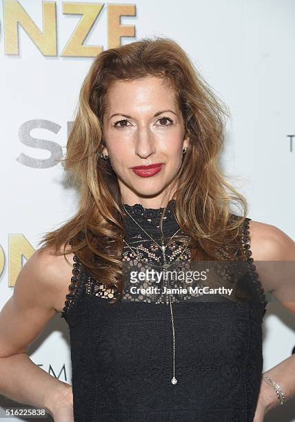 Actor Alysia Reiner attends a screening of Sony Pictures Classics' "The Bronze" hosted by Cinema Society & SELF at Metrograph on March 17, 2016 in...