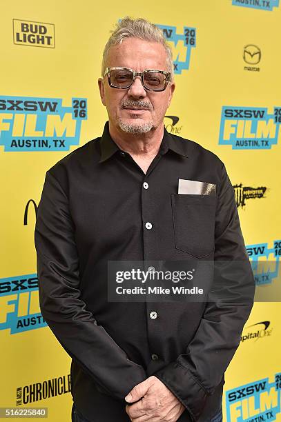 Musician Mark Mothersbaugh attends the premiere of "Pee-wee's Big Holiday" during the 2016 SXSW Music, Film + Interactive Festival at Paramount...