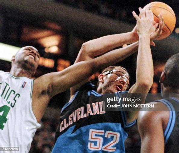 Eric Riley Innaloo The Boston Celtics' Eric Riley fights for an offensive rebound... News ...