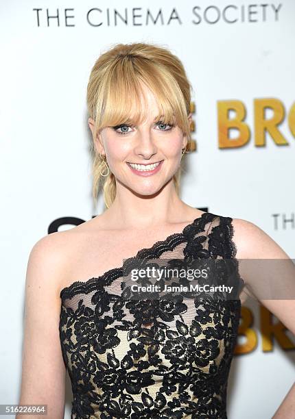 Actor Melissa Rauch attends a screening of Sony Pictures Classics' "The Bronze" hosted by Cinema Society & SELF at Metrograph on March 17, 2016 in...