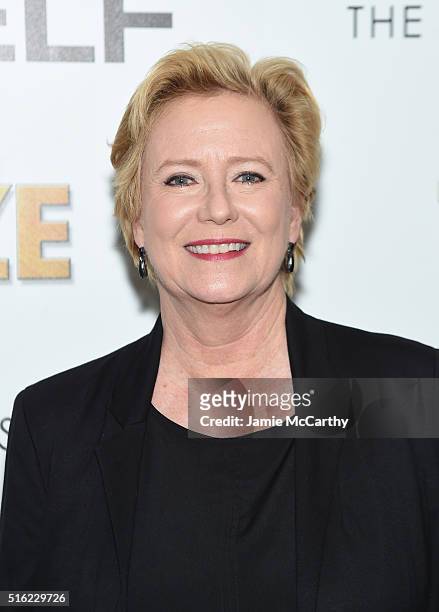 Actress Eve Plumb attends a screening of Sony Pictures Classics' "The Bronze" hosted by Cinema Society & SELF at Metrograph on March 17, 2016 in New...