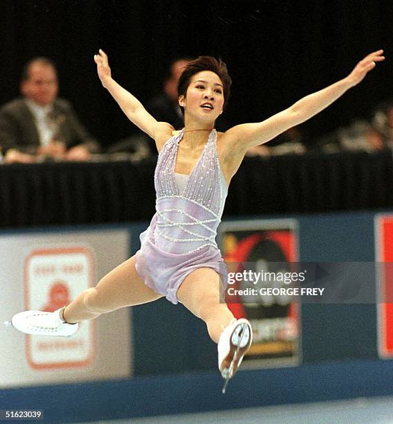 Michelle Kwan from Los Angeles, CA, competes in the Ladies Free Program late 13 February during the State Farm US Figure Skating Championships in...