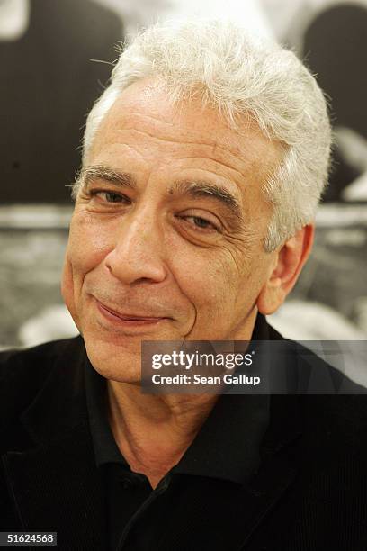 Photojournalist Gilles Peress attends the opening night of his exhibition "Grenzenlos " October 29, 2004 at the C/O Gallery in Berlin, Germany. The...