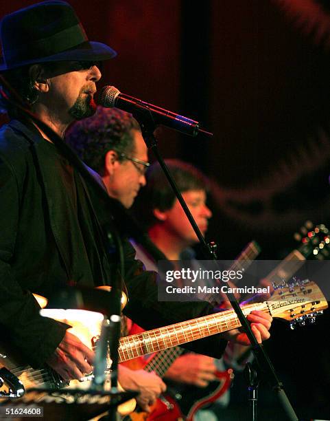 The Rock Bottom Remainders featuring Dave Barry, Mitch Albom, Amy Tan, Scott Turow, and the Bryd's Roger McGuinn play a benefit concert on October...