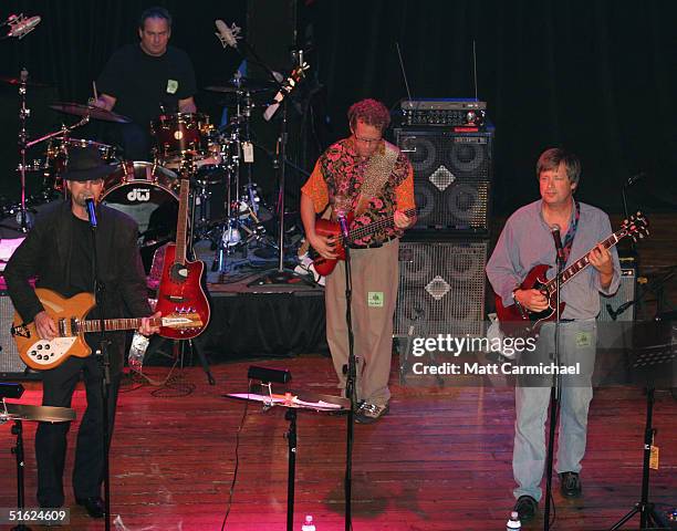 The Rock Bottom Remainders featuring Dave Barry, Mitch Albom, Amy Tan, Scott Turow, and the Bryd's Roger McGuinn play a benefit concert on October...