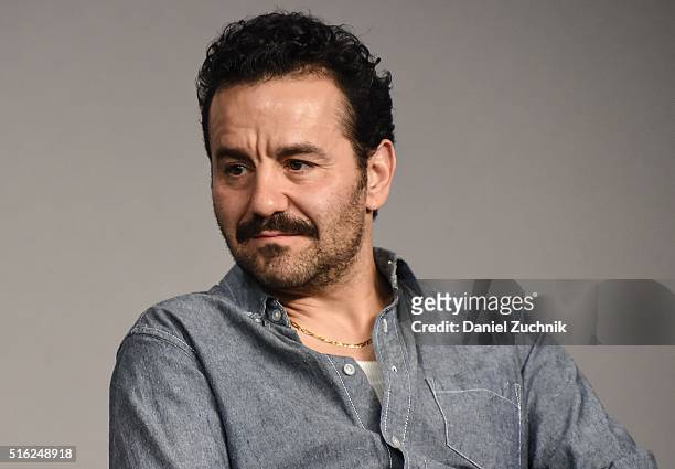 Actor Max Casella attends Meet The Filmmaker: Terence Winter, Bobby Cannavale, Max Casella, And Olivia Wilde, "Vinyl" at Apple Store Soho on March...