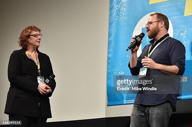 Head of SXSW Janet Pierson and director Keith Maitland attend the screening of "A Song For You: The Austin City Limits Story" during the 2016 SXSW...