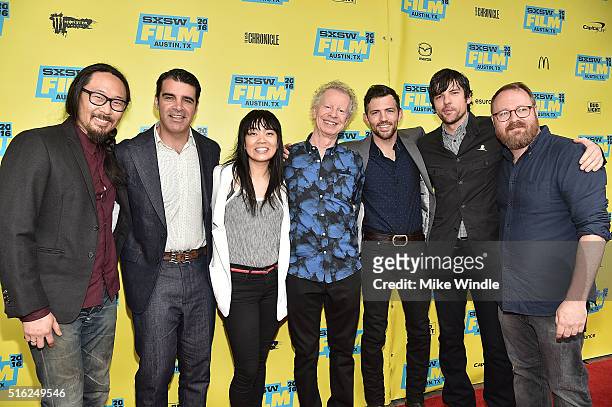 The Avett Brothers, Thao Nguyen, Terry Lickona and director Keith Maitland attend the screening of "A Song For You: The Austin City Limits Story"...