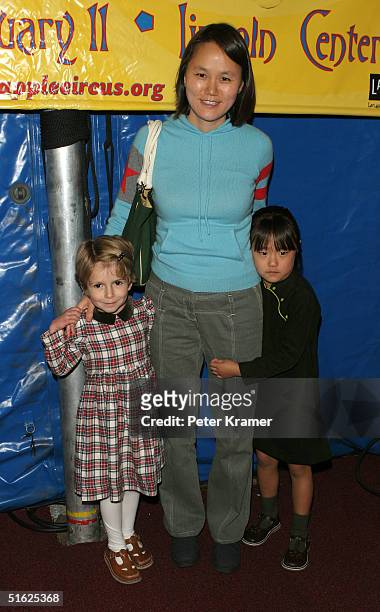 Soon Yi Previn with kids Manzie and Bechet attend the opening night Gala Benefit of the Big Apple Circus at Lincoln Center on October 29, 2004 in New...