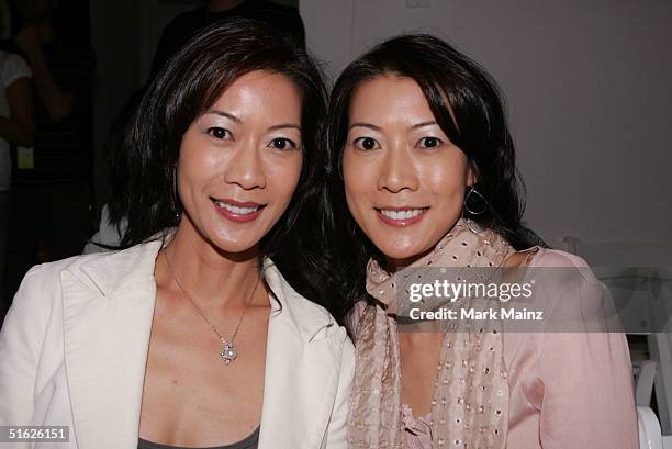 Actresses Ada Tai, and Arlene Tai at the BatOs Daughter Spring 2005 show at the Mercedes-Benz Fashion Week at Smashbox Studios in October 29, 2004...