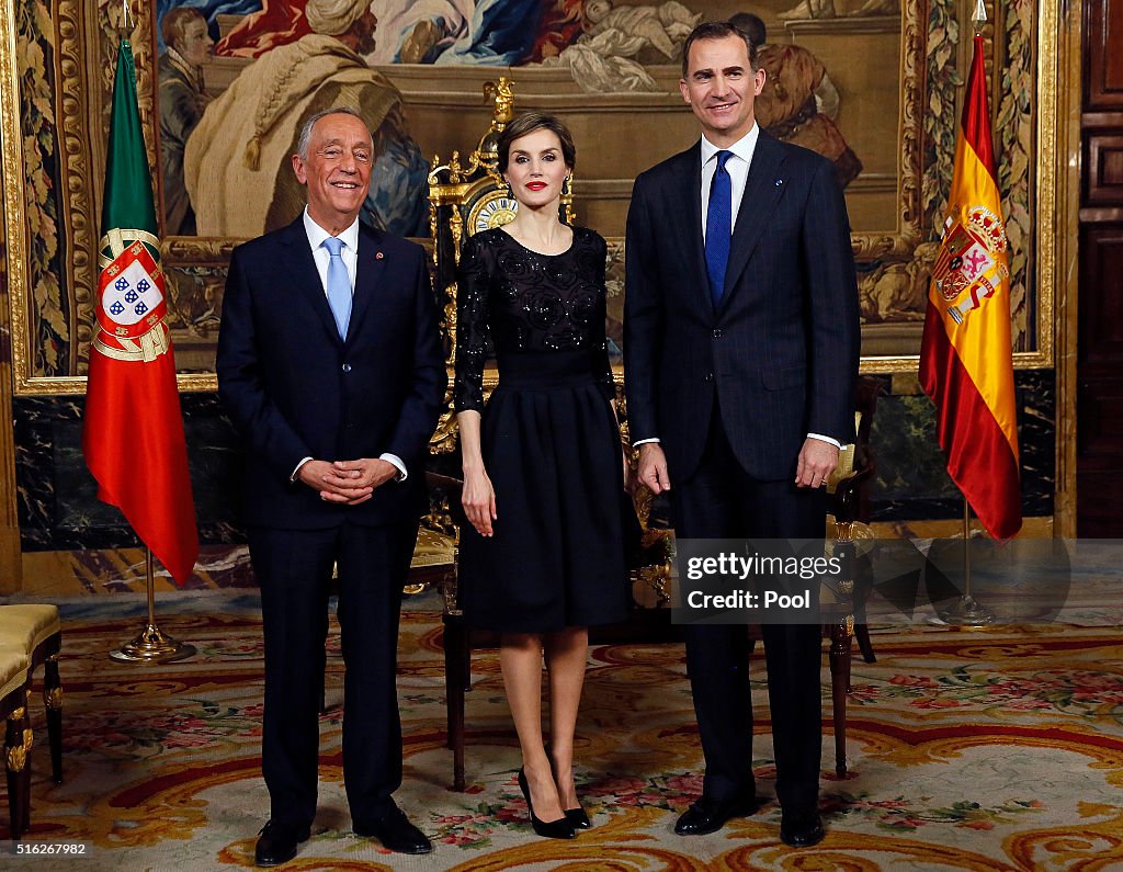 Spanish Royals Receives Portugal President