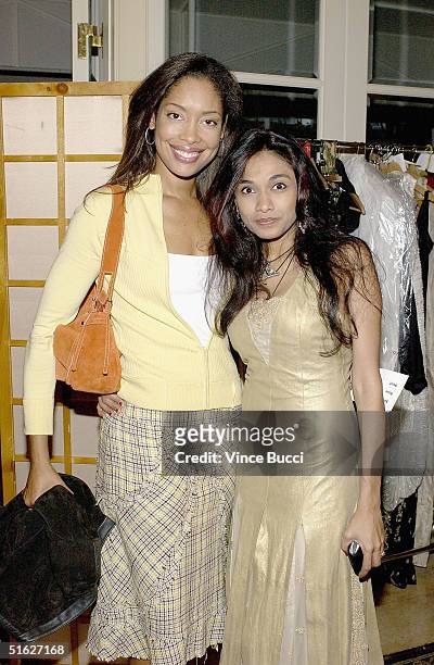 Actress Gina Torres and Indian actress Sanjina attend Indian designer Anand Jon's West Coast debut couture fashion show "Apsare: Divine Concubines"...