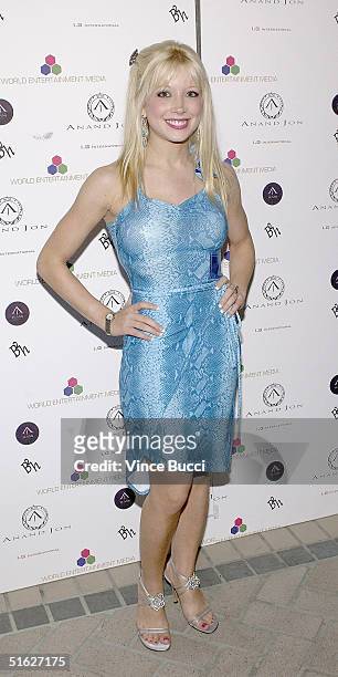 Actress Courtney Peldon attends Indian designer Anand Jon's West Coast debut couture fashion show "Apsare: Divine Concubines" on October 29, 2004 at...
