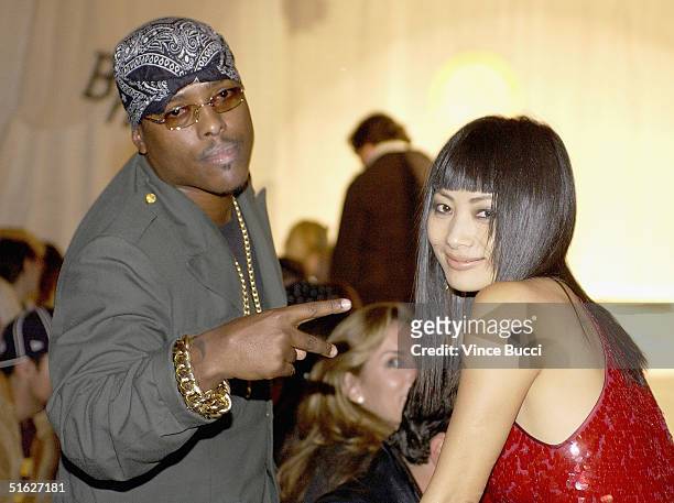 Rap music artist Won G and actress Bai Ling attend Indian designer Anand Jon's West Coast debut couture fashion show "Apsare: Divine Concubines" on...