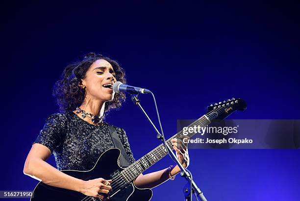 Lianne La Havas Performs at Royal Albert Hall on March 14, 2016 in London, England.