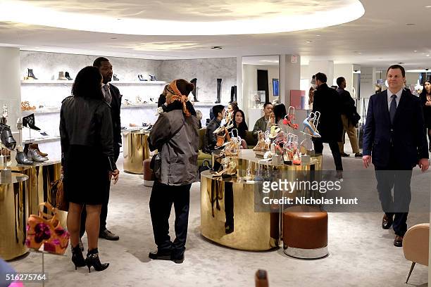 Guests attend as Barneys New York celebrates its new downtown flagship in New York City on March 17, 2016 in New York City.