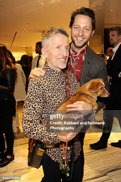 Creative Ambassador-at-Large of Barneys, Simon Doonan and Derek Blasberg attend the Barneys New York celebration of its new downtown flagship in New...