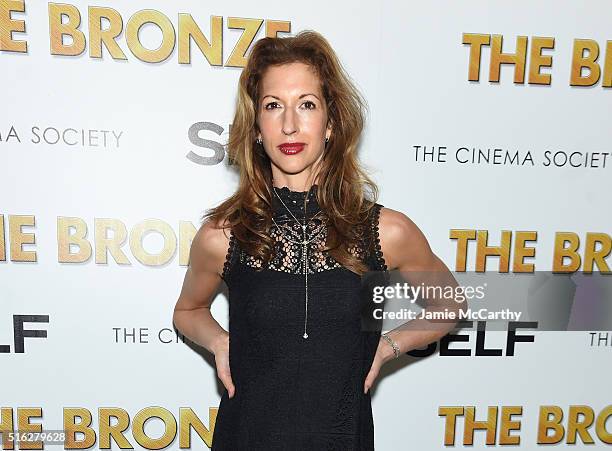 Actor Alysia Reiner attends a screening of Sony Pictures Classics' "The Bronze" hosted by Cinema Society & SELF at Metrograph on March 17, 2016 in...