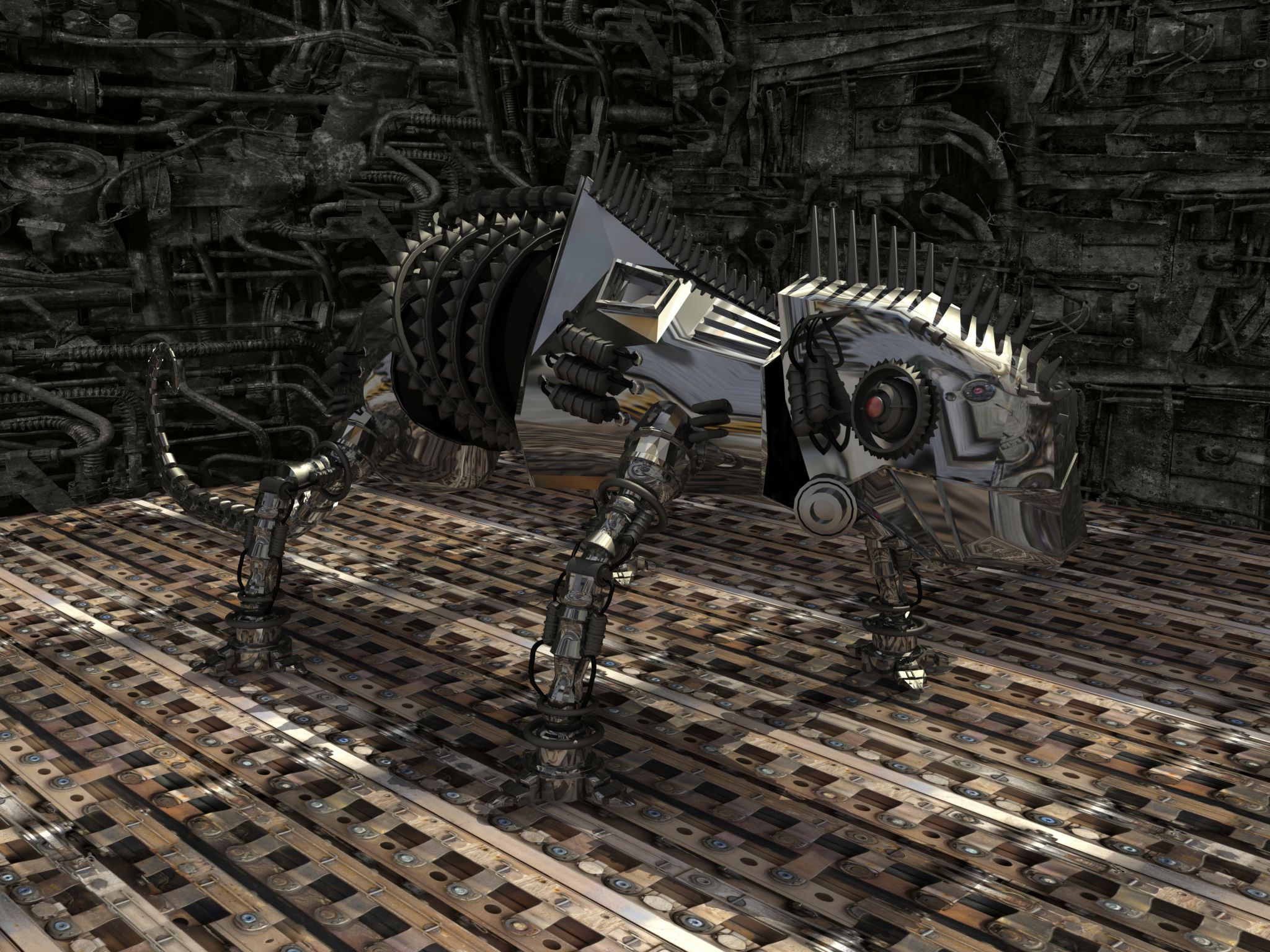 Metal robot chameleon Metal robot chameleon