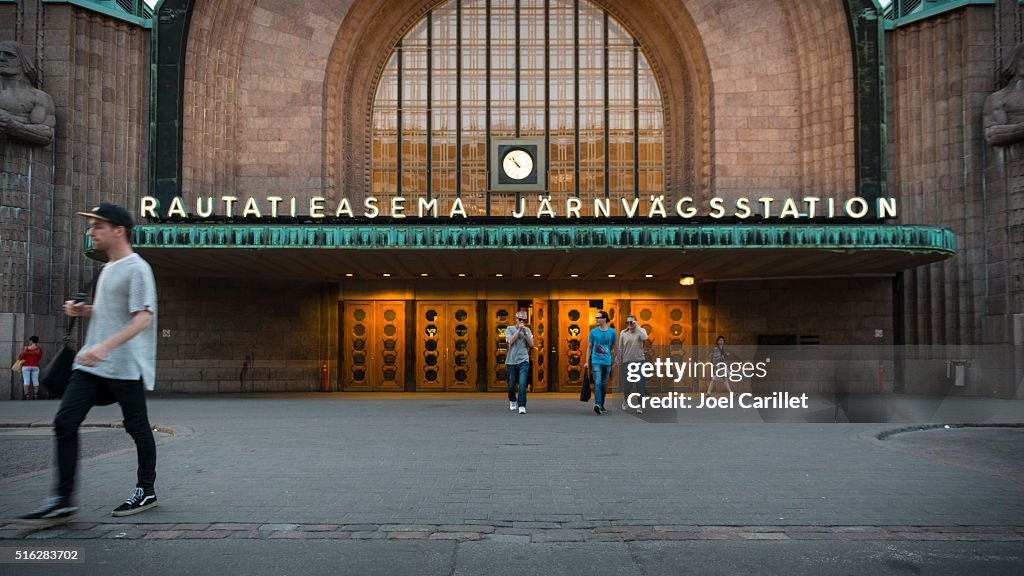 Helsinki Central railway station in Finland