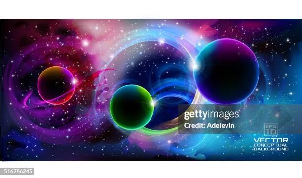 stockillustraties, clipart, cartoons en iconen met universe banner background - galaxy