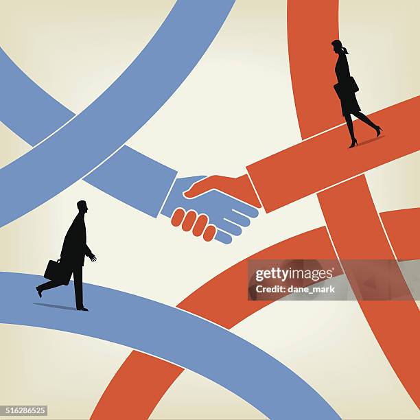 illustrations, cliparts, dessins animés et icônes de secouer la main - fusions et acquisitions