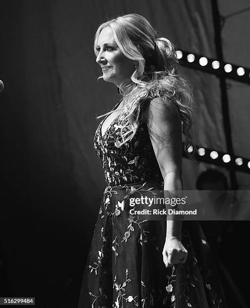 Lee Ann Womack performs at The Life & Songs of Kris Kristofferson produced by Blackbird Presents at Bridgestone Arena on March 16, 2016 in Nashville,...